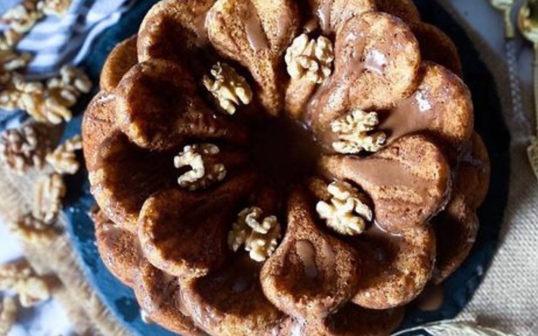Bundt Cake de Queso y Nueces
